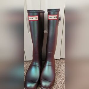 Hunter Women's Glossy Purple Rain Boots